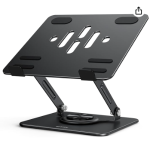 Commercial adjustable laptop stand incorporated into the final design